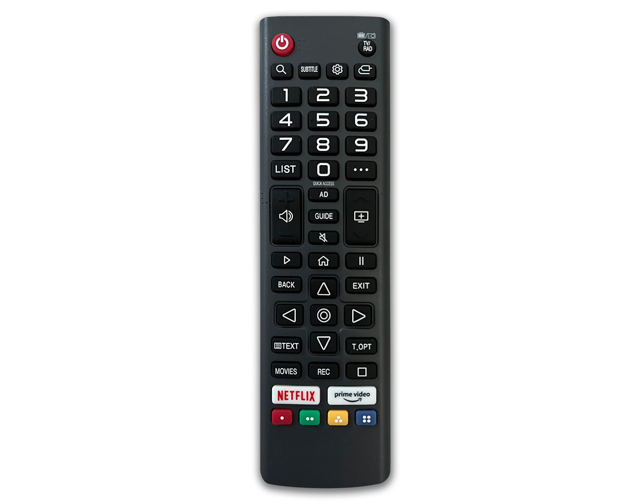 webos tv remote in black